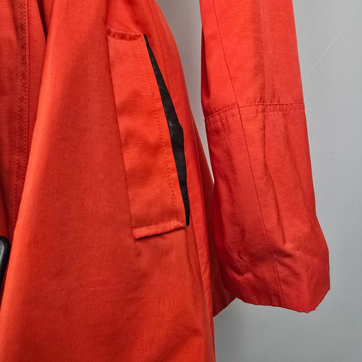 BCBG Orange Fit & Flare Double Breasted Trench Coat Size 1X