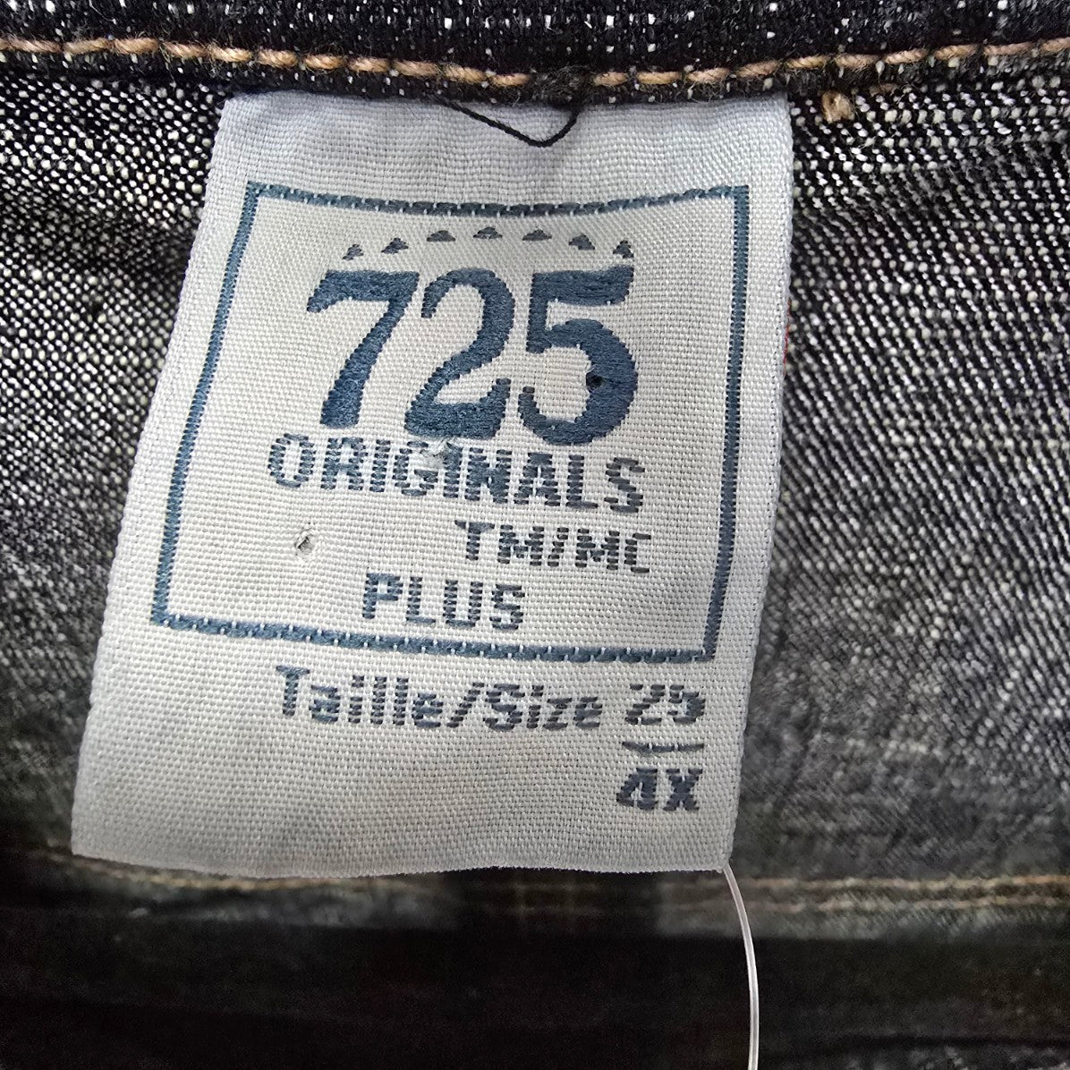 Vintage 725 Dark Denim Button Up Long Jacket Size 2XL