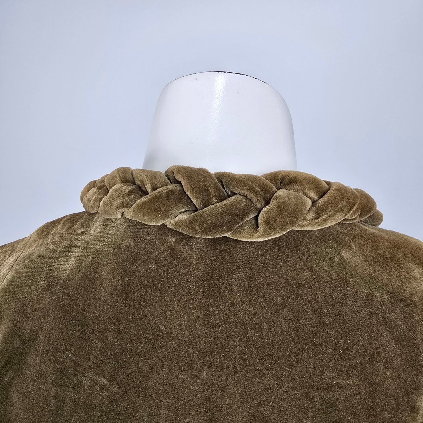Vintage Bonwit Teller Nan Herzlinger Green Velvet Blazer Size S/M