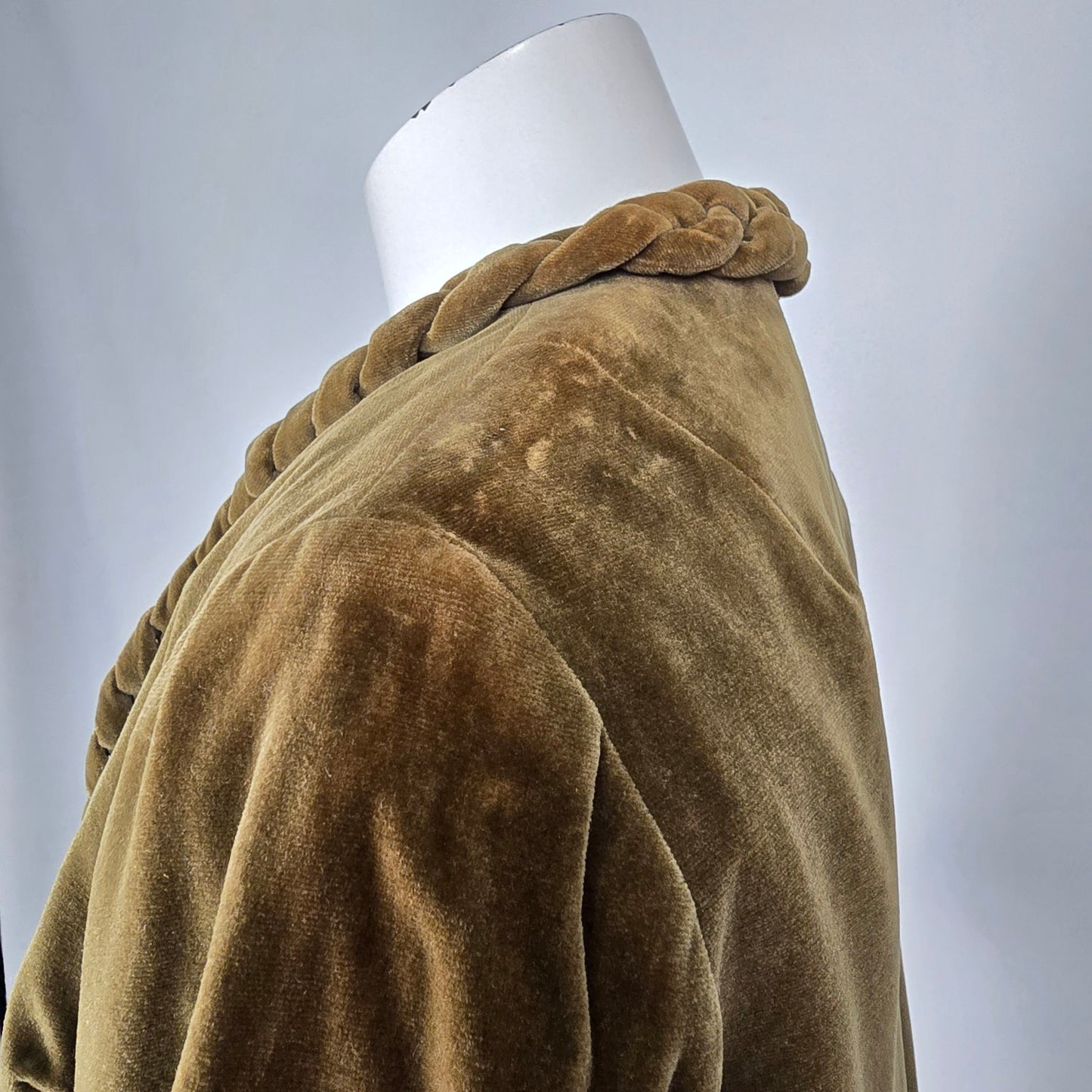 Vintage Bonwit Teller Nan Herzlinger Green Velvet Blazer Size S/M