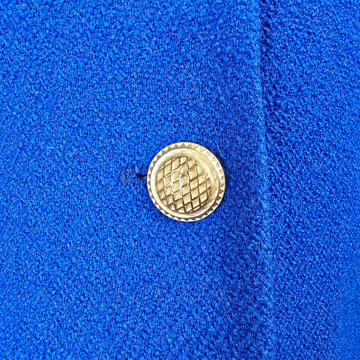 Vintage Carlisle Blue Wool Button Up Blazer Size 6