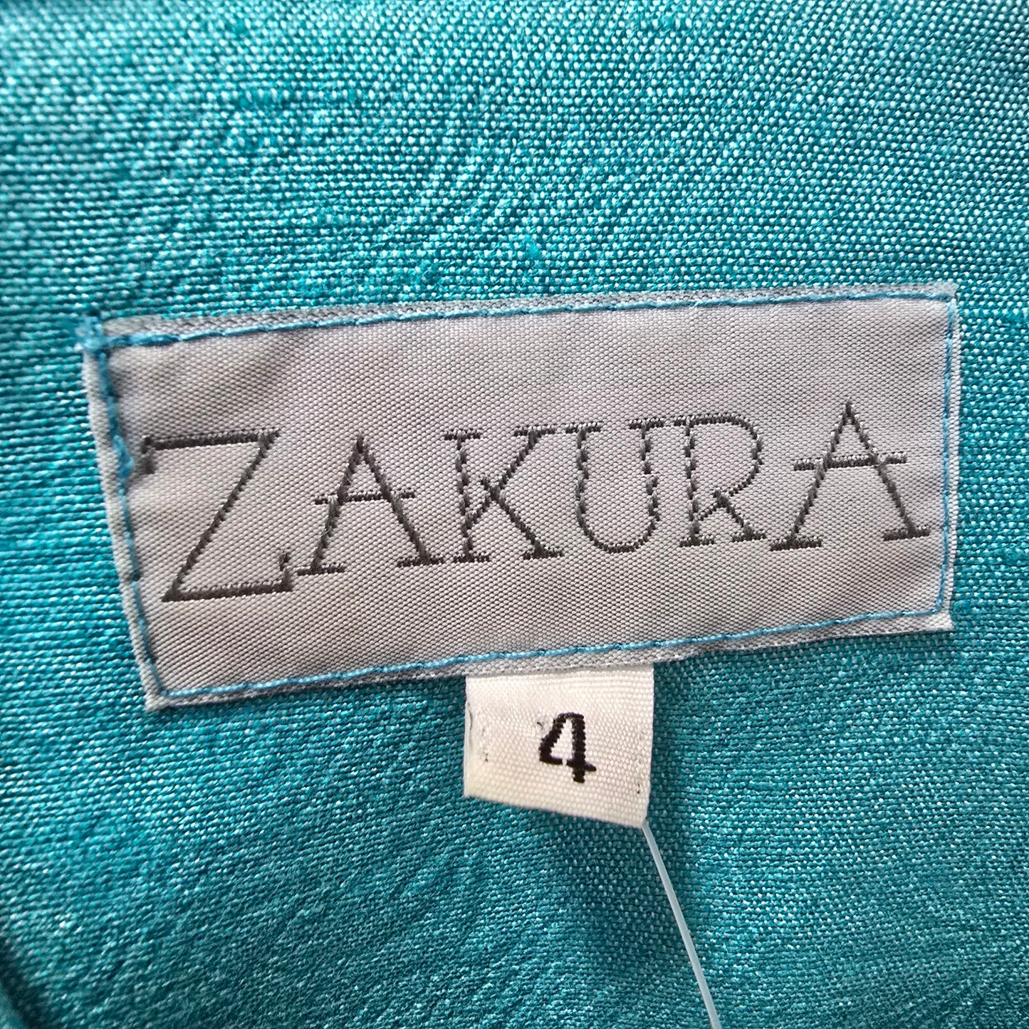 Vintage Zakura Blue Cropped Blazer Size 4