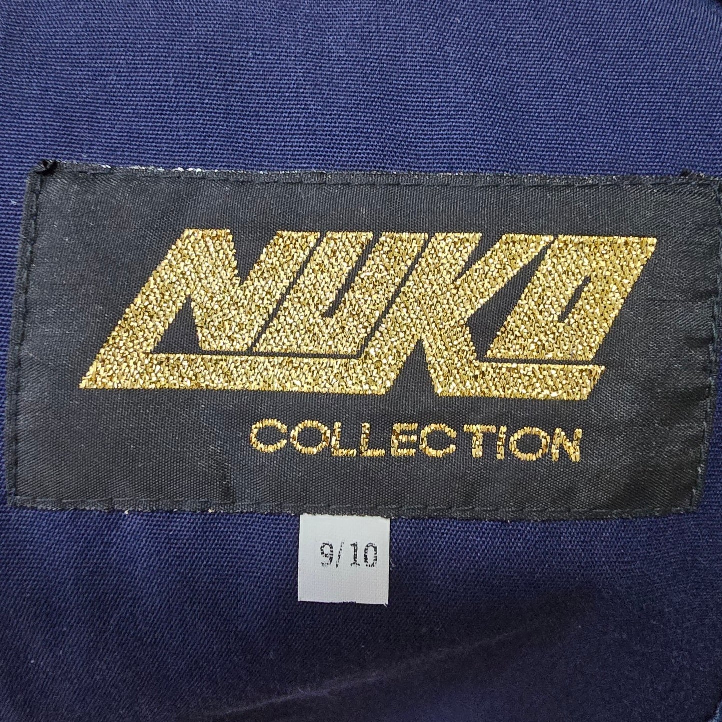 Vintage Nuko Navy Blue Belted Trench Coat Size 9/10