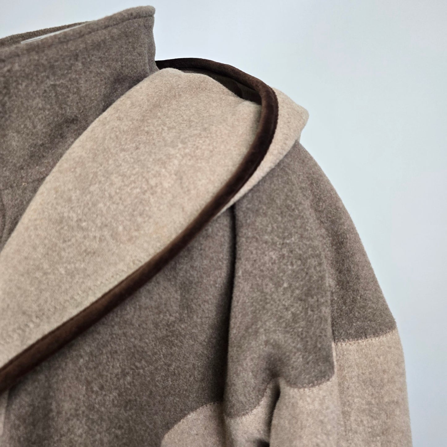 Vintage Sequence Brown Two Tone Wool Winter Jacket Size L