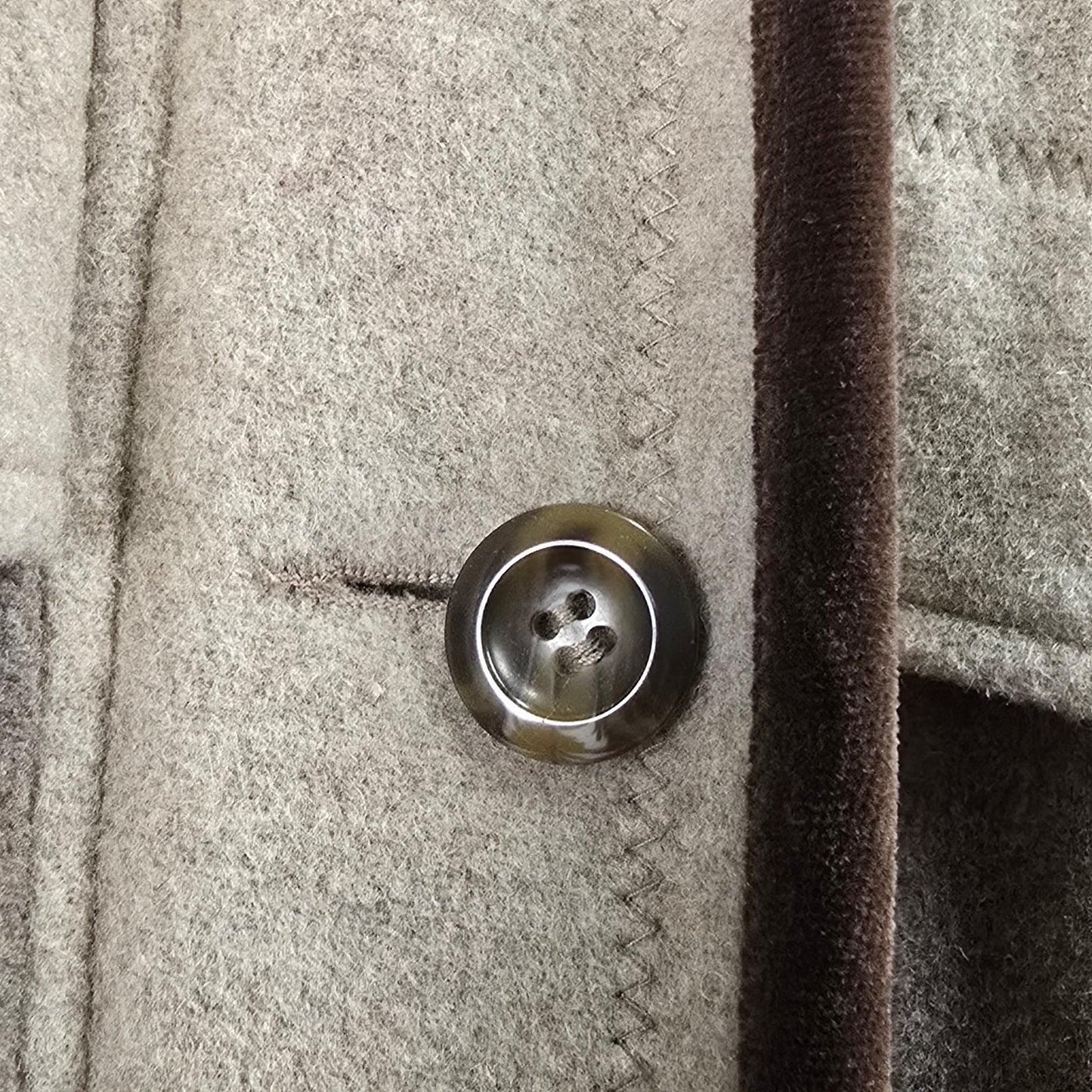 Vintage Sequence Brown Two Tone Wool Winter Jacket Size L