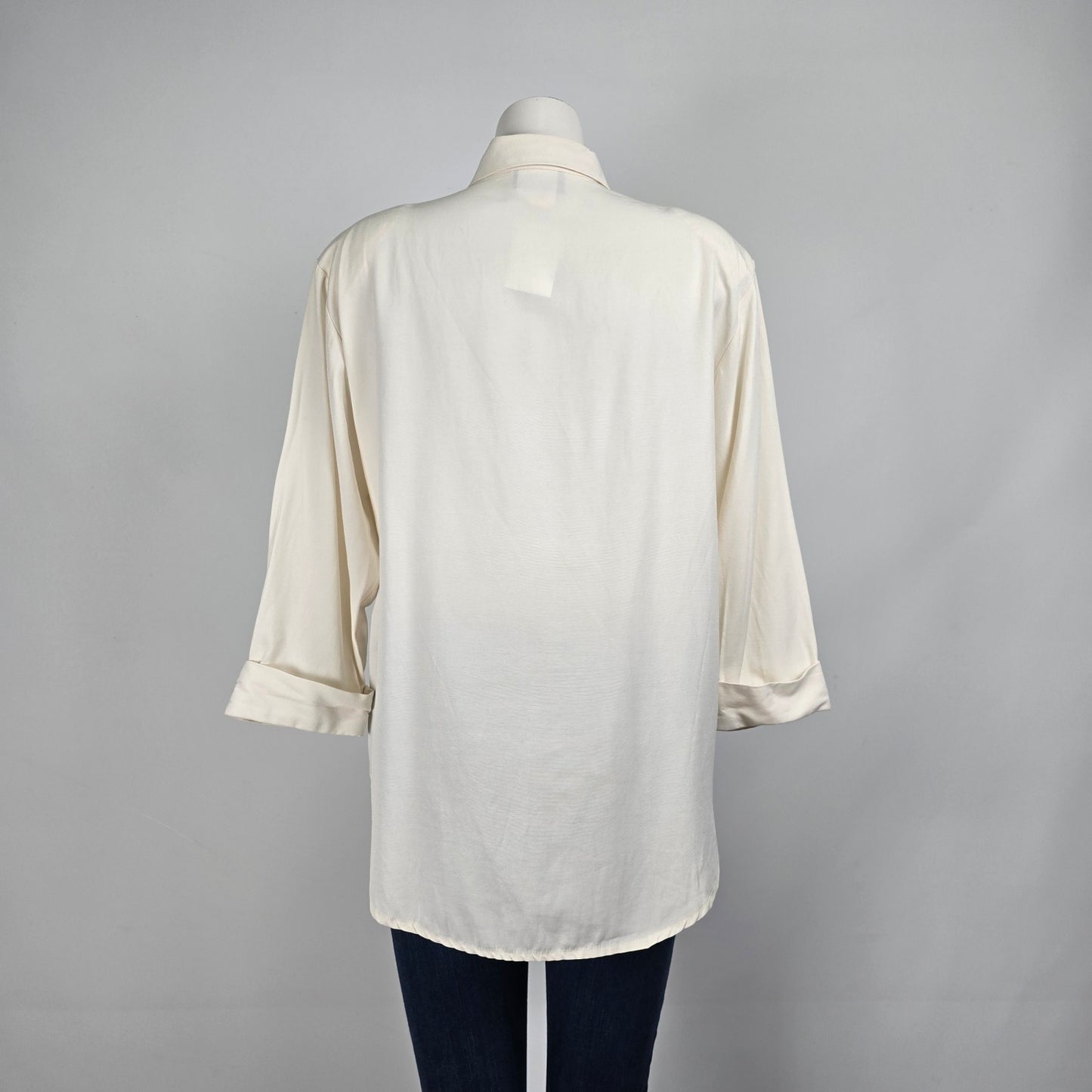 Vintage Jessica White Tassel Western Button Up Blouse Size 14