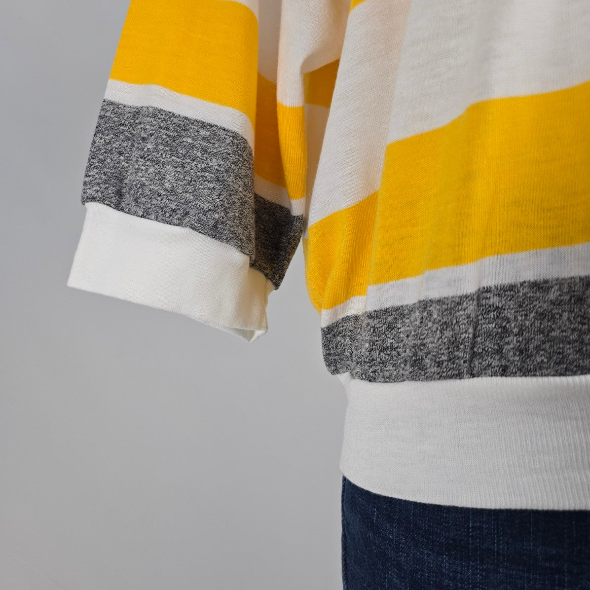 Vintage Sears Yellow Striped Top Size L