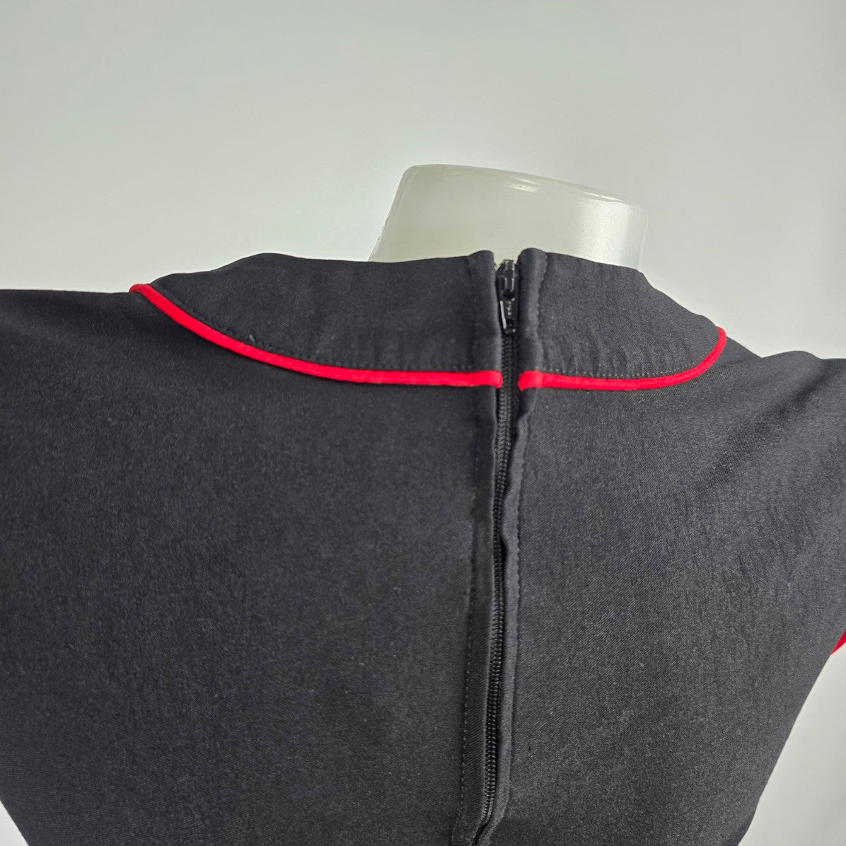 Stop Staring Black & Red Midi Wiggle Dress Size S