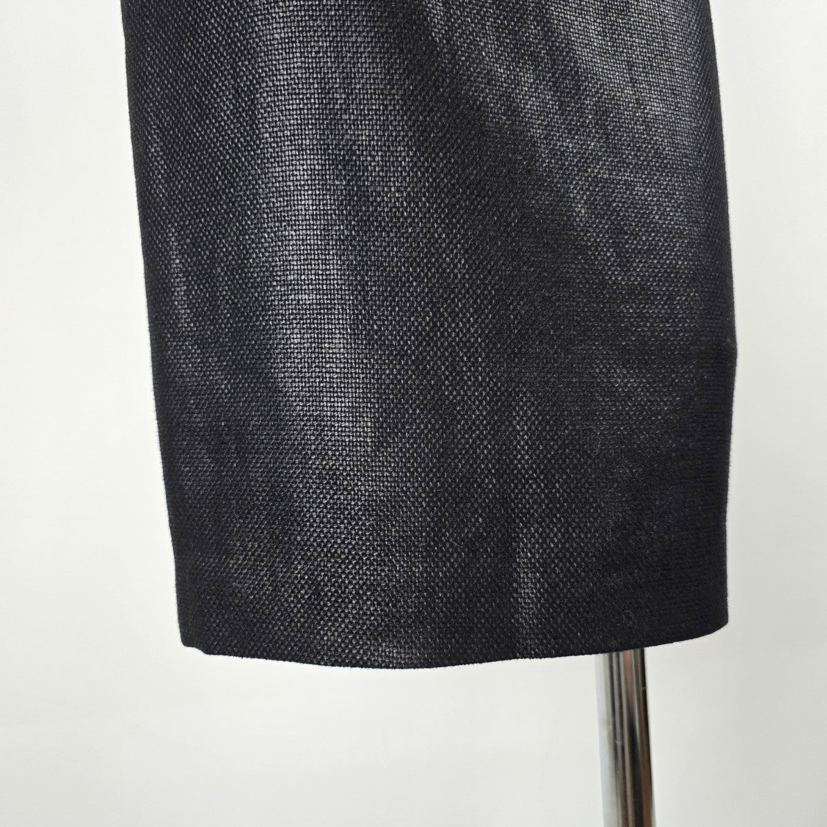 Vintage Ralph Lauren Black Linen & Wool  Purple Label Skirt Size 6