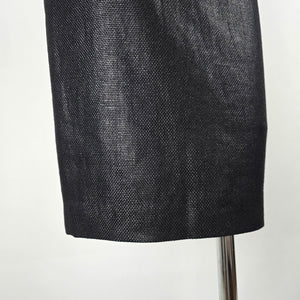 Vintage Ralph Lauren Black Linen & Wool  Purple Label Skirt Size 6