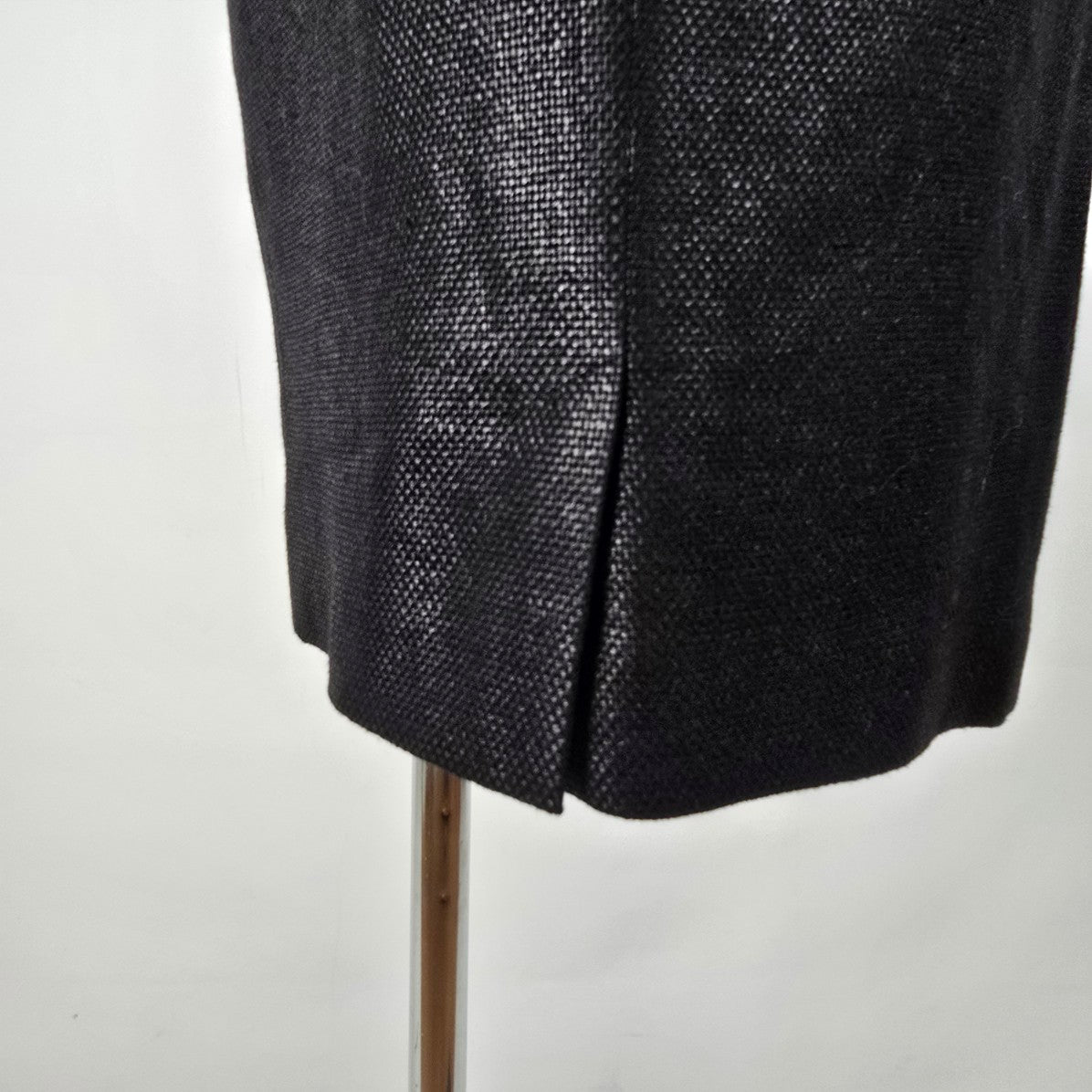 Vintage Ralph Lauren Black Linen & Wool  Purple Label Skirt Size 6