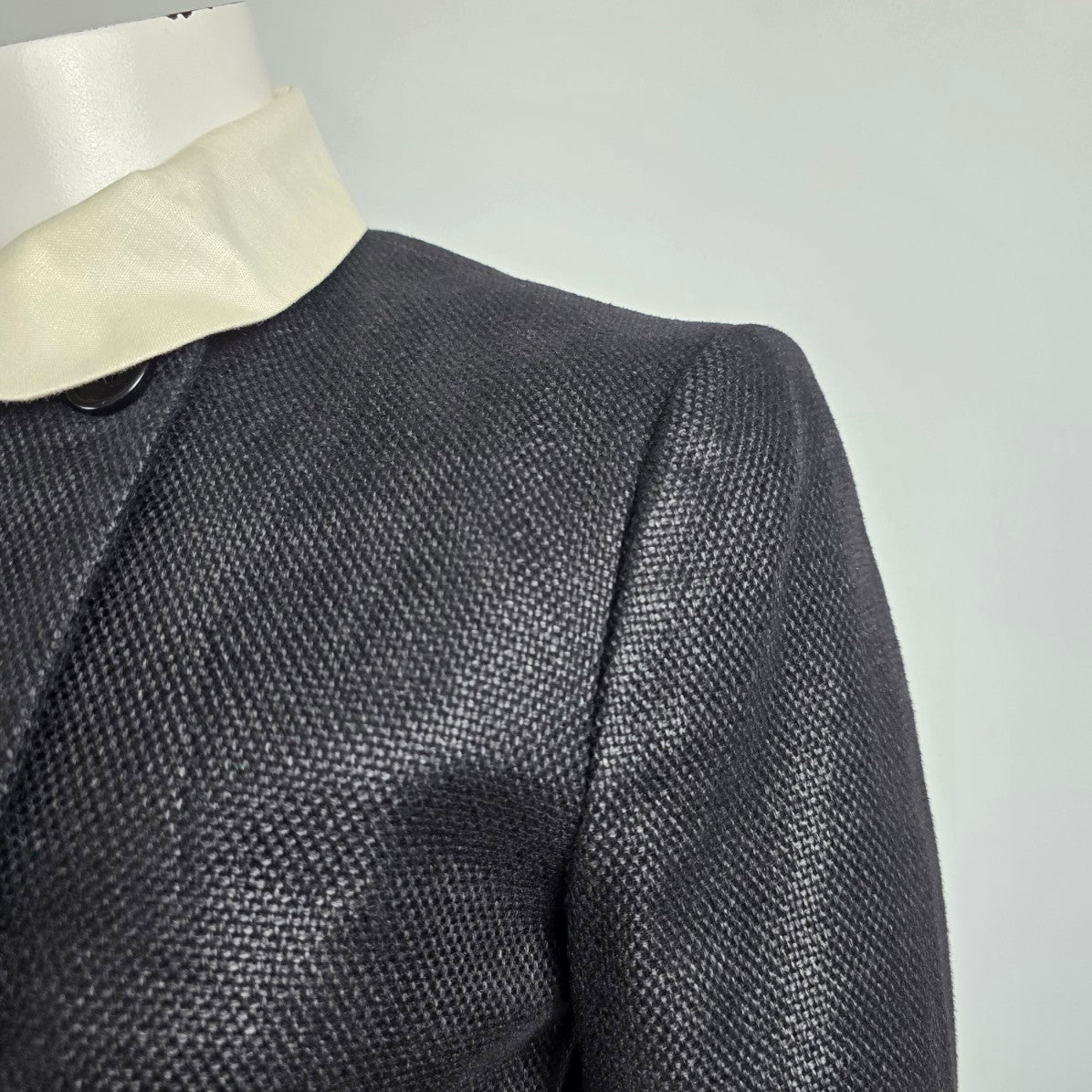 Vintage Ralph Lauren Black Linen & Wool Purple Label Blazer Size 4