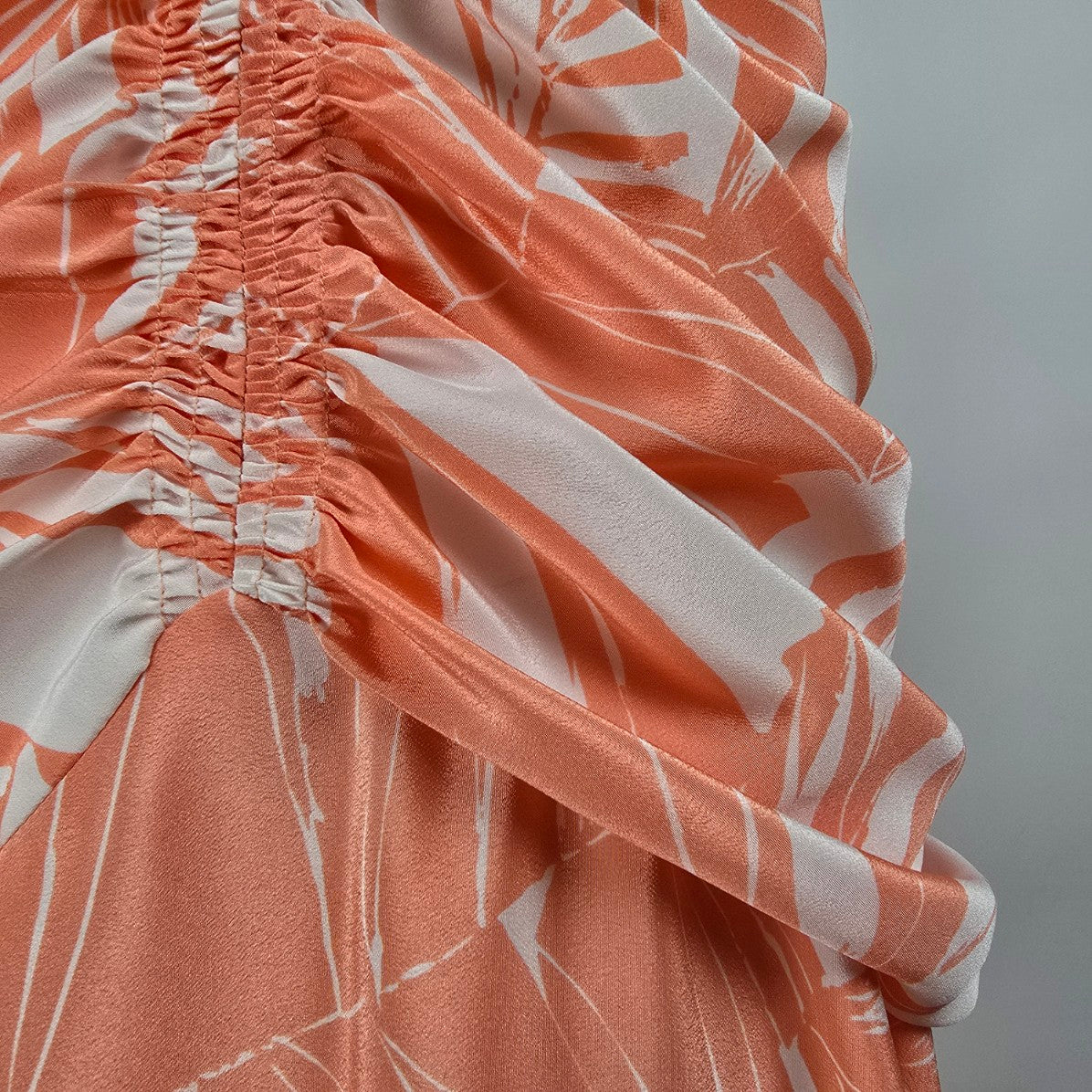 Vintage Peach Midi Length Rushed Dress Size XS
