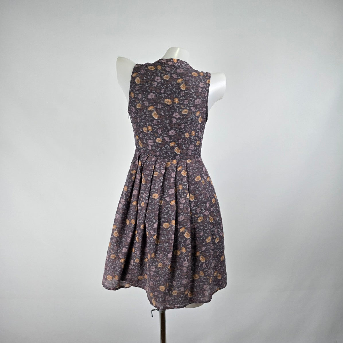 Fleur Wood Purple Sil Ruffle Mini Dress Size 0