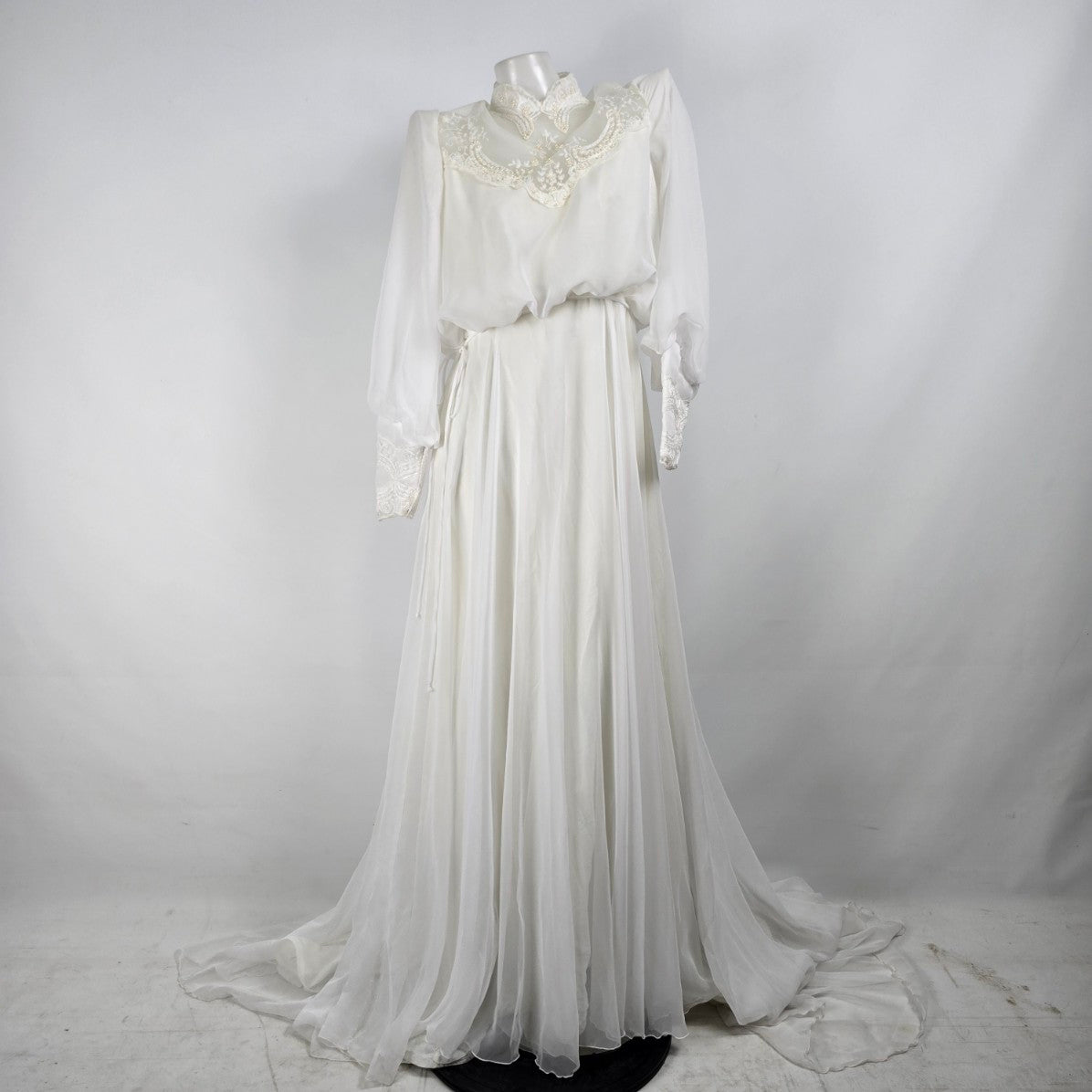 Vintage Union Label White Wedding Dress Size XS