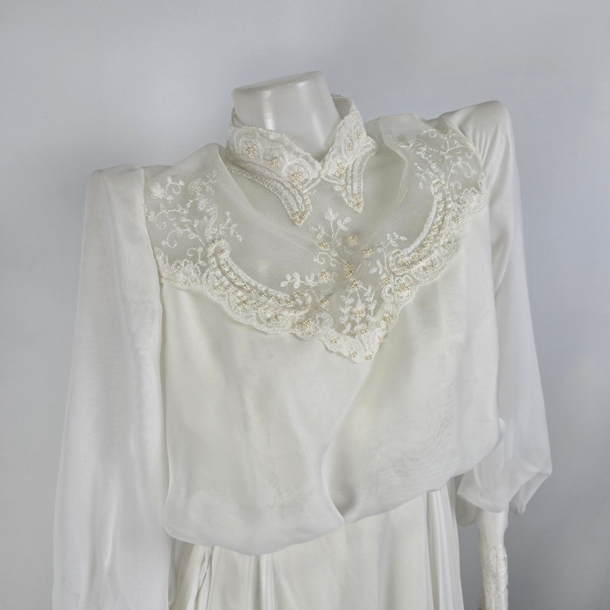 Vintage Union Label White Wedding Dress Size XS