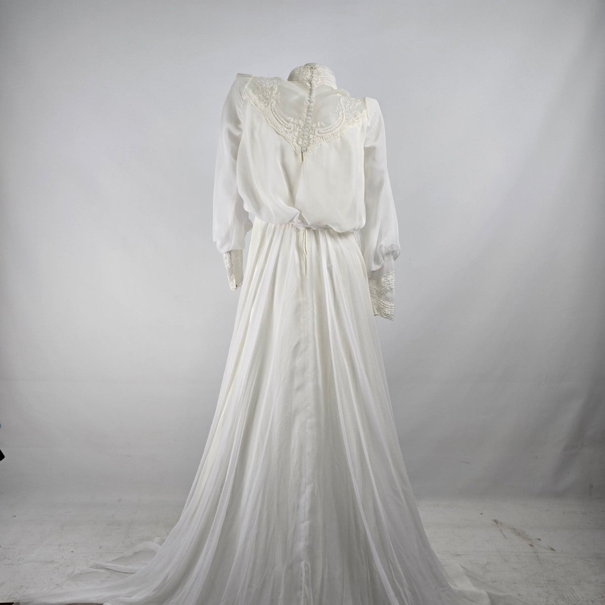 Vintage Union Label White Wedding Dress Size XS
