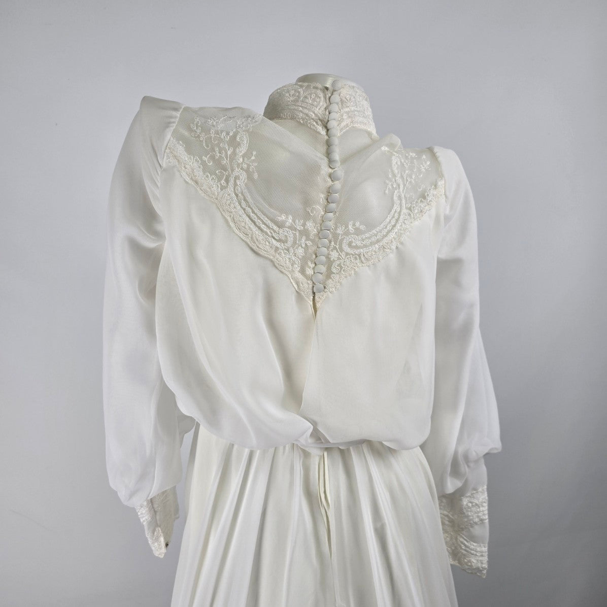 Vintage Union Label White Wedding Dress Size XS