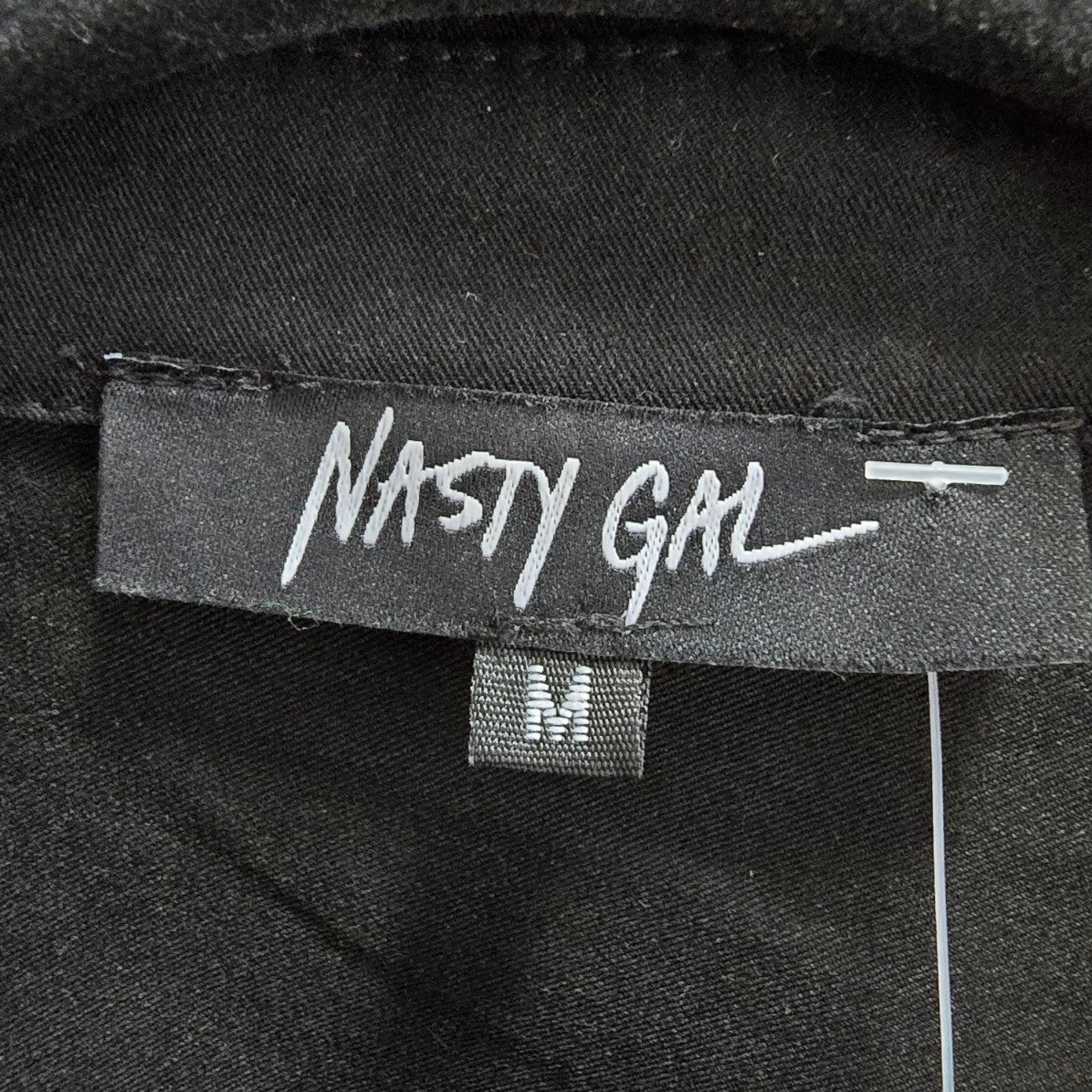 Nasty Gal Black Zip Up Jumpsuit Size M