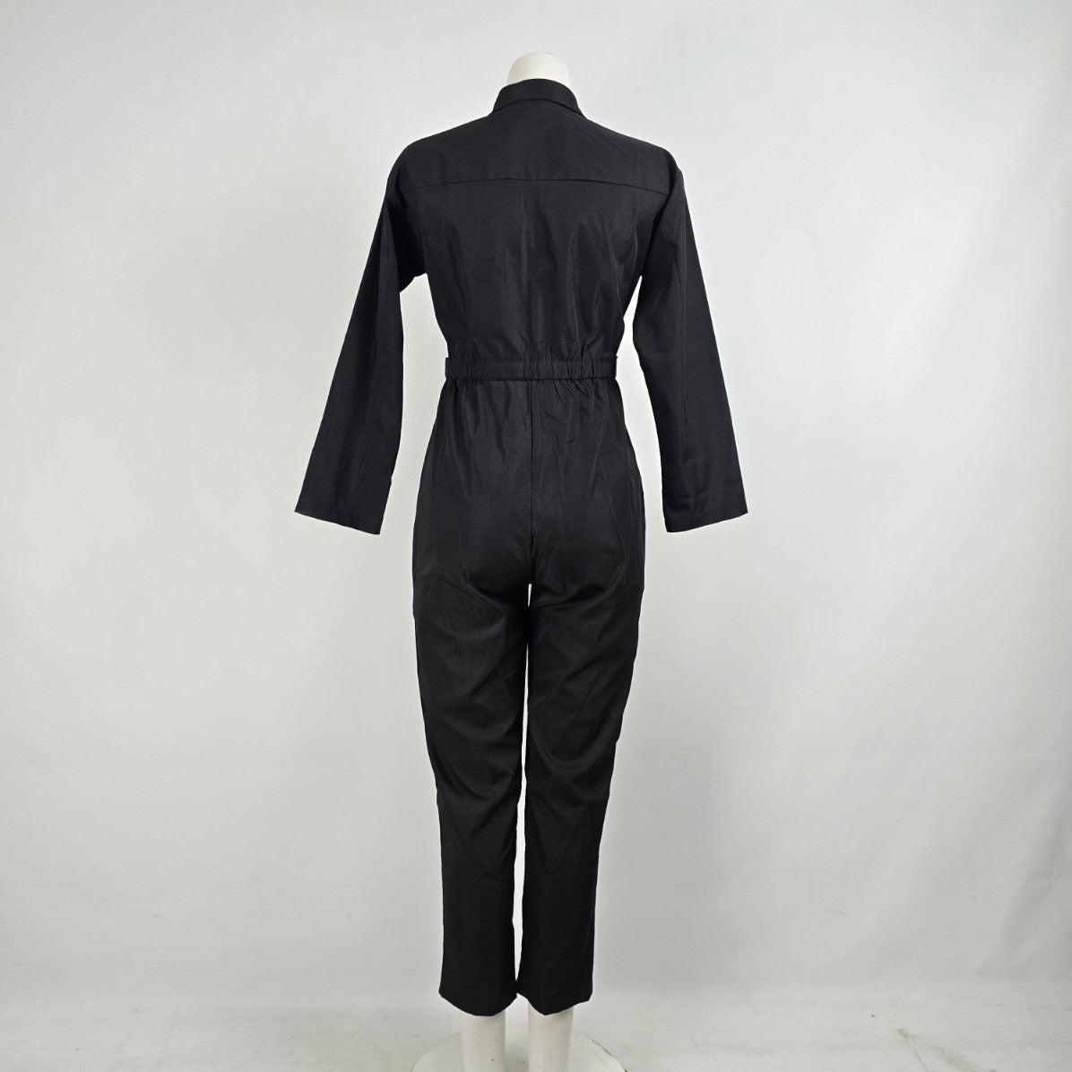Nasty Gal Black Zip Up Jumpsuit Size M