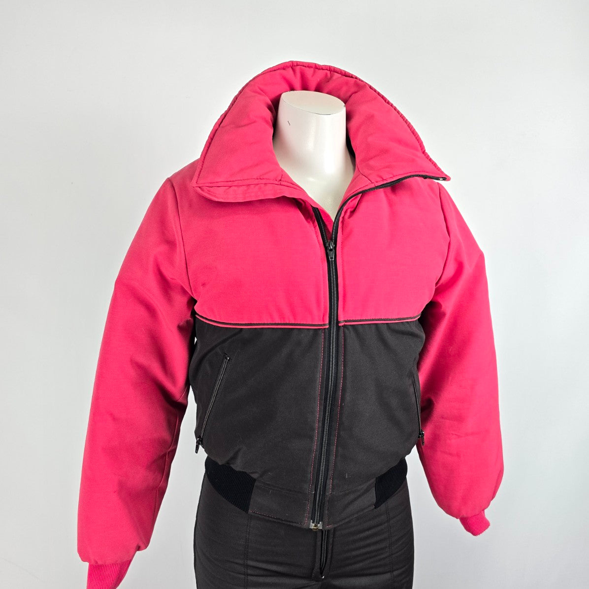 Vintage May West Pink & Black 2 Piece Snow Set Size 10