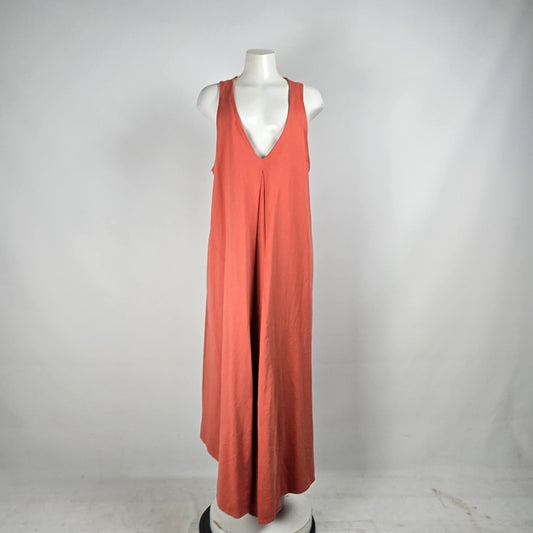 Free People Beach Luisa Orange Cotton Maxi Dress Size L