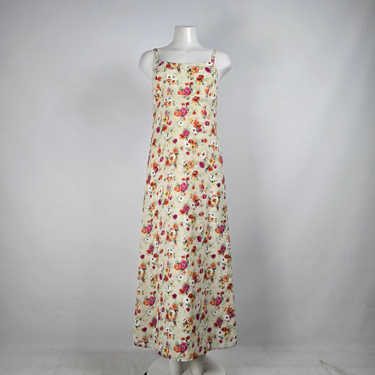Vintage Quintieri Pink Floral Maxi Dress Size 6