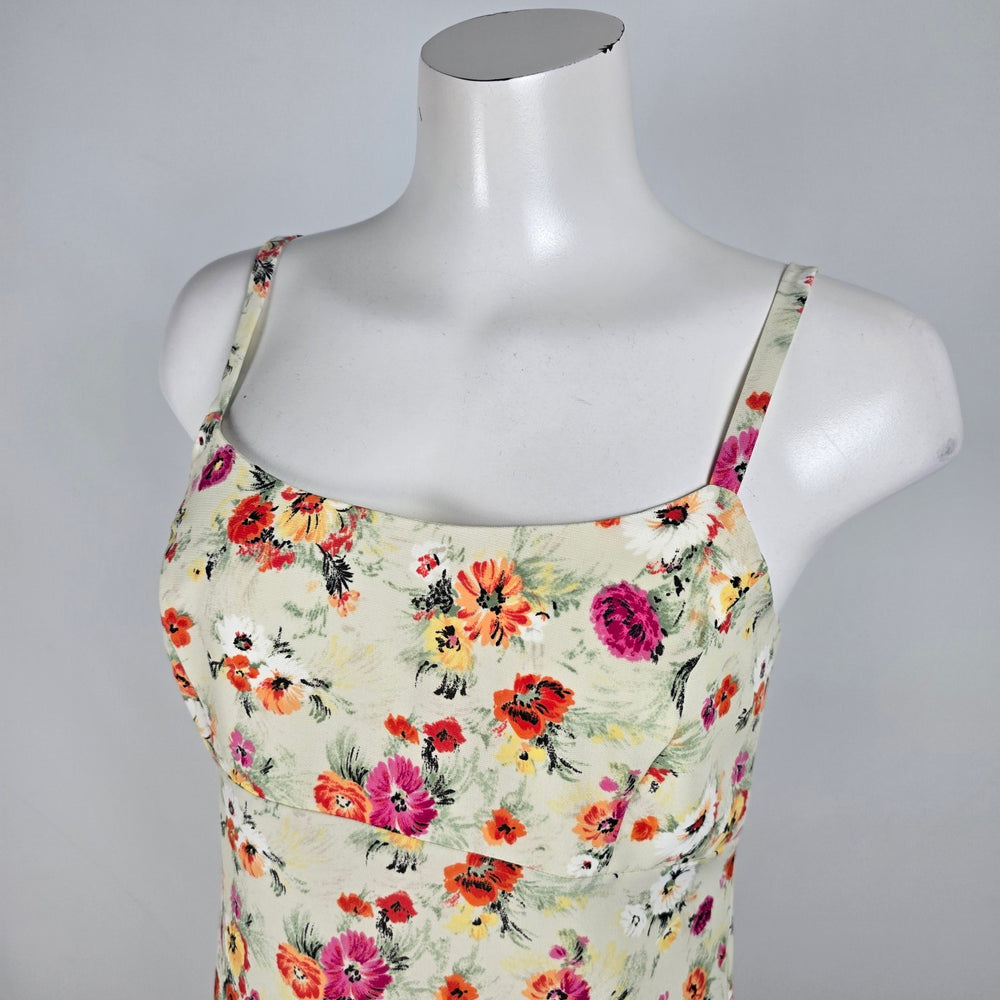 Vintage Quintieri Pink Floral Maxi Dress Size 6