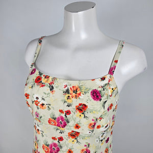 Vintage Quintieri Pink Floral Maxi Dress Size 6