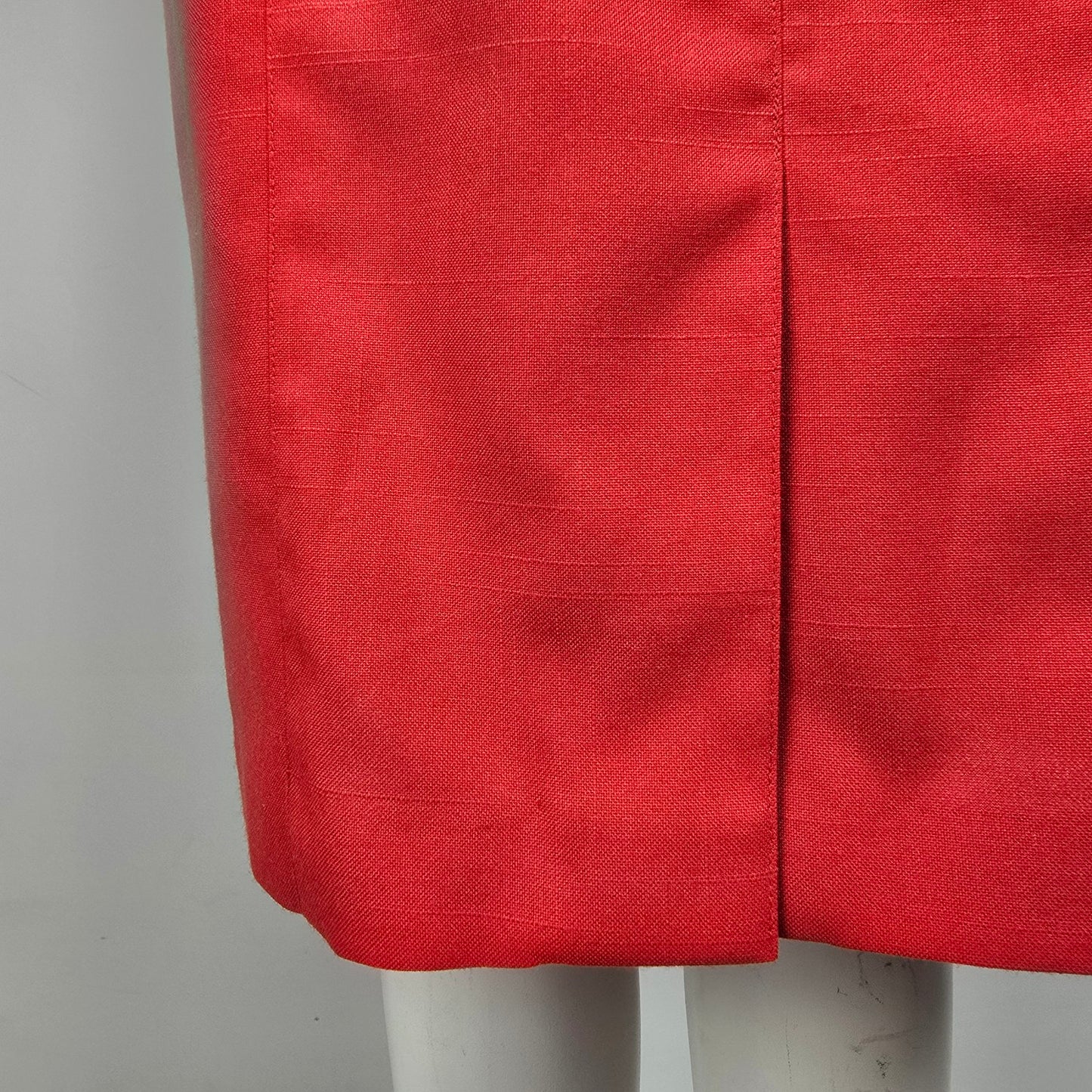 Vintage Piaf Red Gold Button Front Sheath Dress Size M