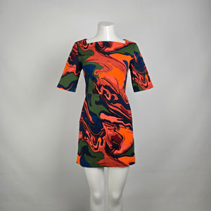 Kate Spade Saturday Cotton Fall Colors Mini Dress Size 4