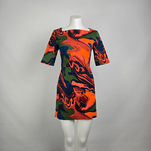 Kat Spade Saturday Cotton Fall Colors Mini Dress Size 4