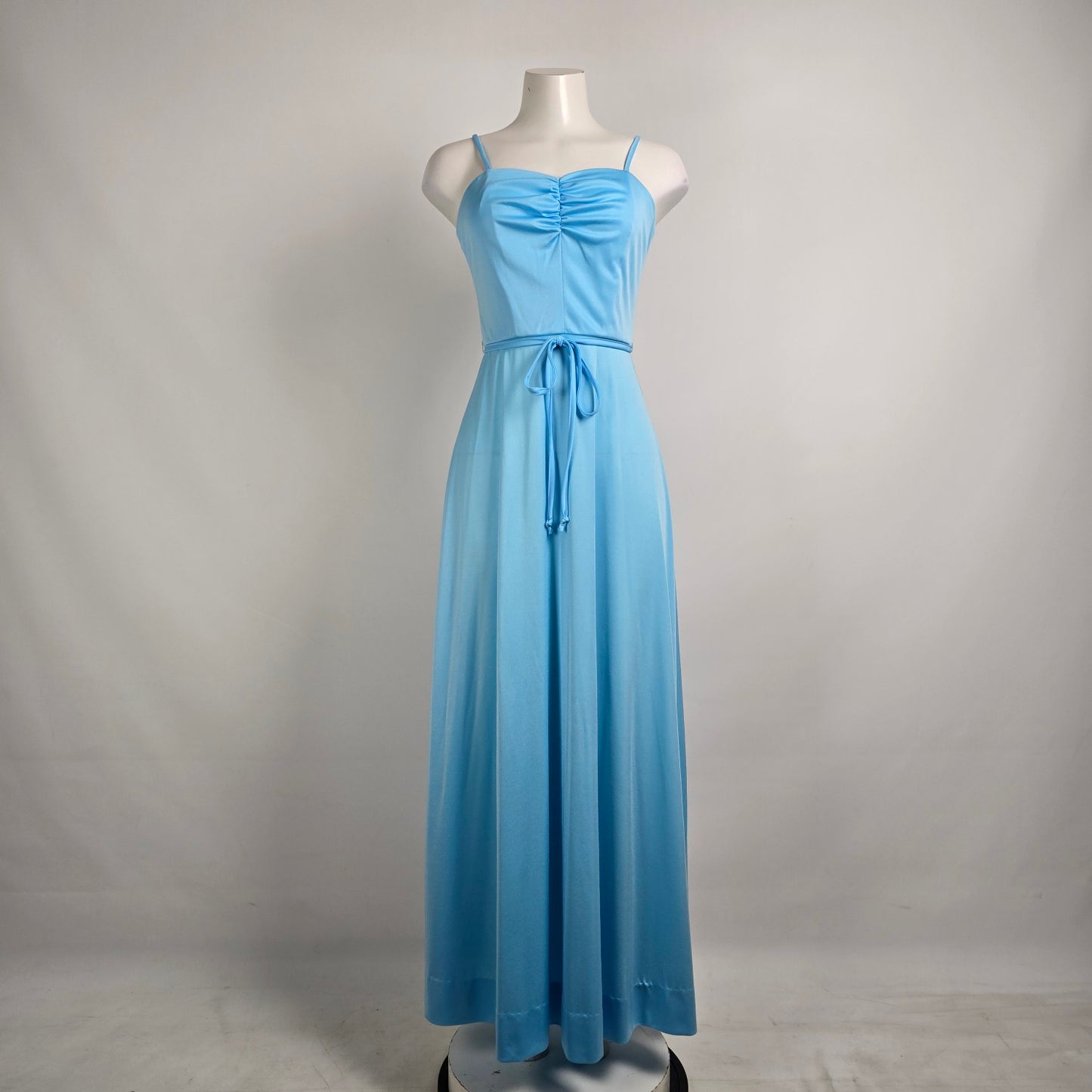 Vintage Blue Lace Long Maxi Dress Size 9/10