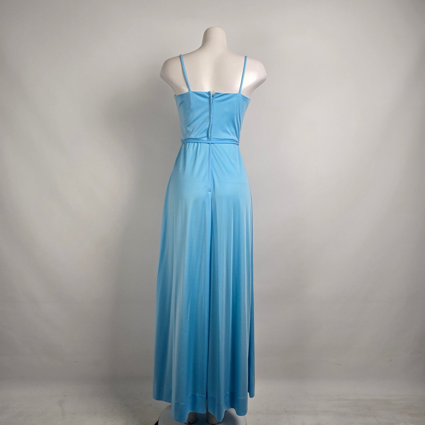 Vintage Blue Lace Long Maxi Dress Size 9/10