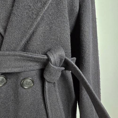 Vintage Club Europe Black Wool Button Up Coat Size L