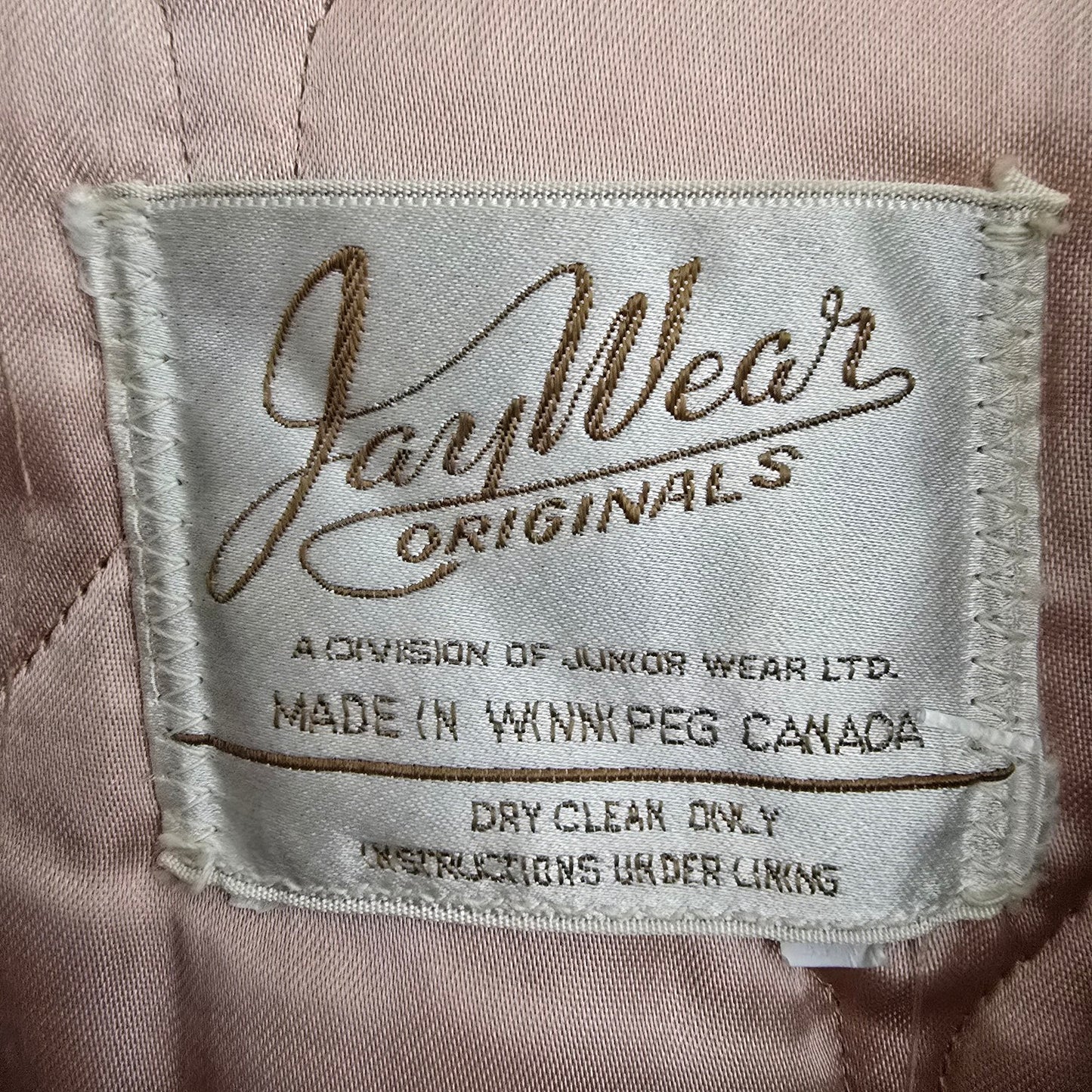 Vintage Jay Wear Animal Print Faux Fur Collared Jacket Size M