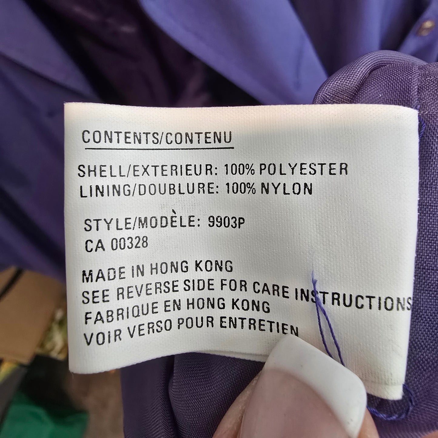 Vintage Pizazz Periwinkle Blue Trench Coat Size 14