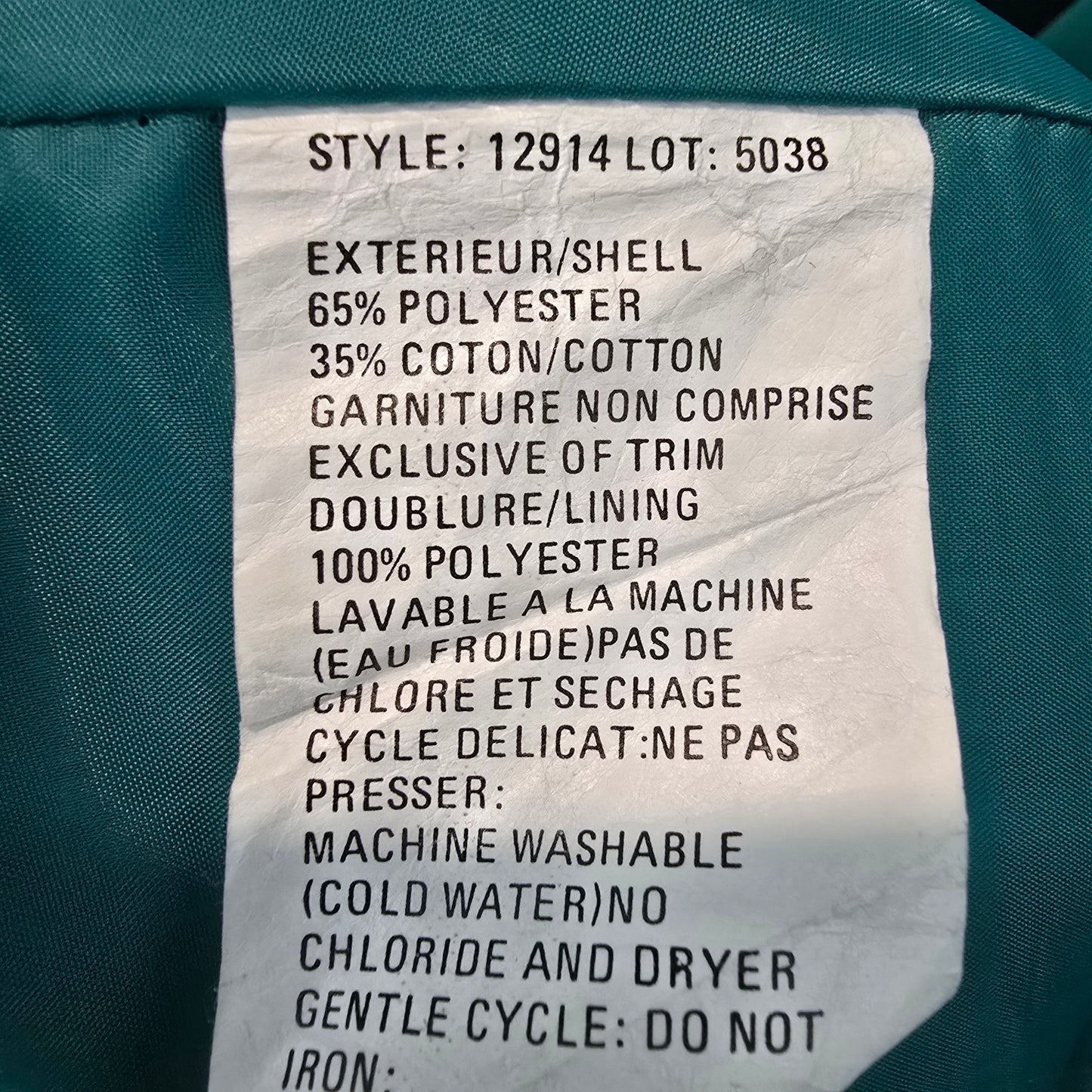 Vintage Collection Elegante Green Trench Coat Size 11/12