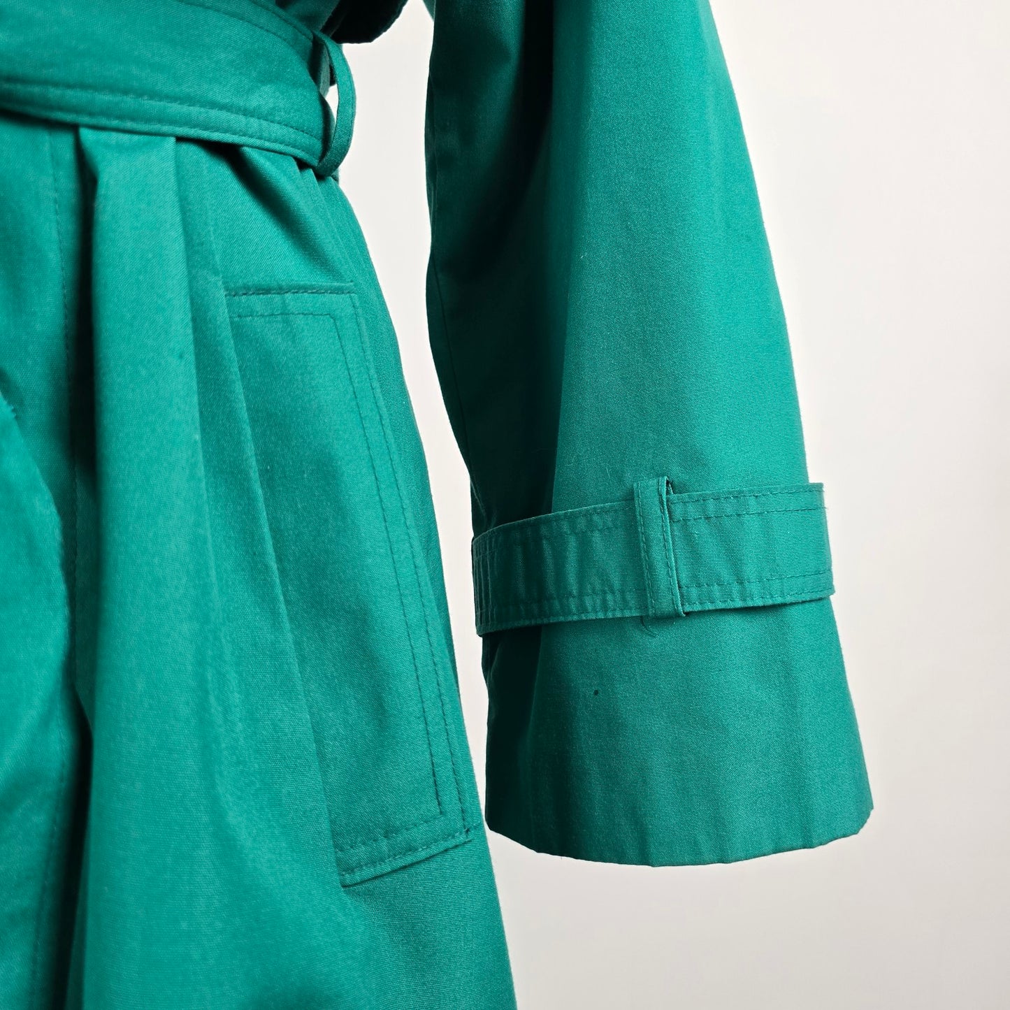 Vintage Collection Elegante Green Trench Coat Size 11/12