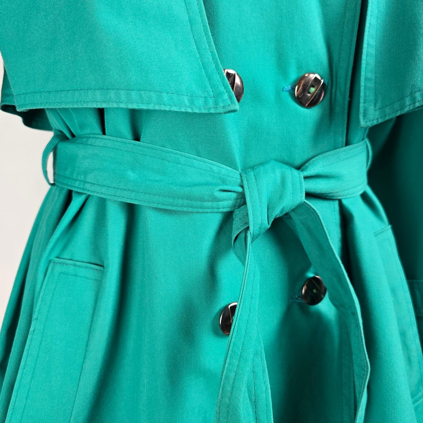 Vintage Collection Elegante Green Trench Coat Size 11/12