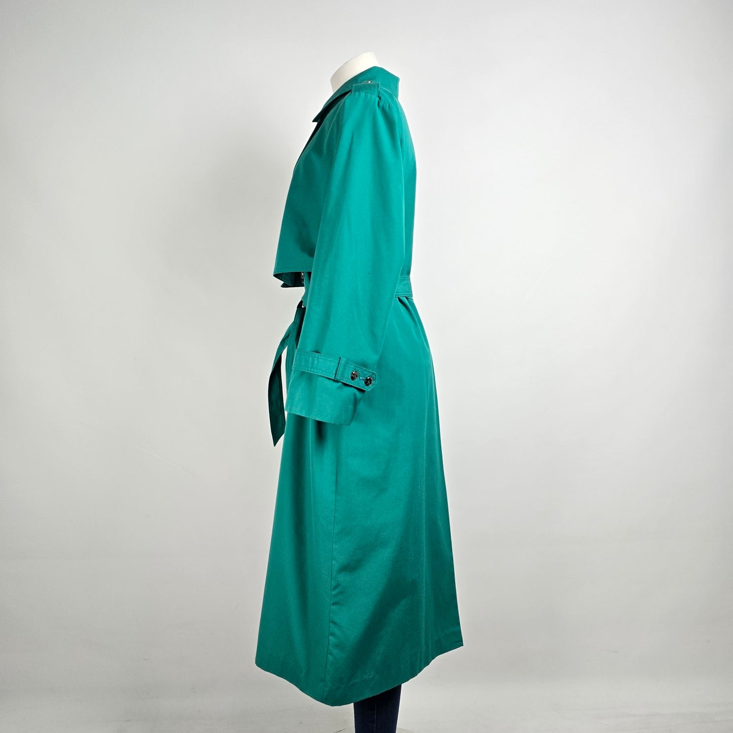 Vintage Collection Elegante Green Trench Coat Size 11/12