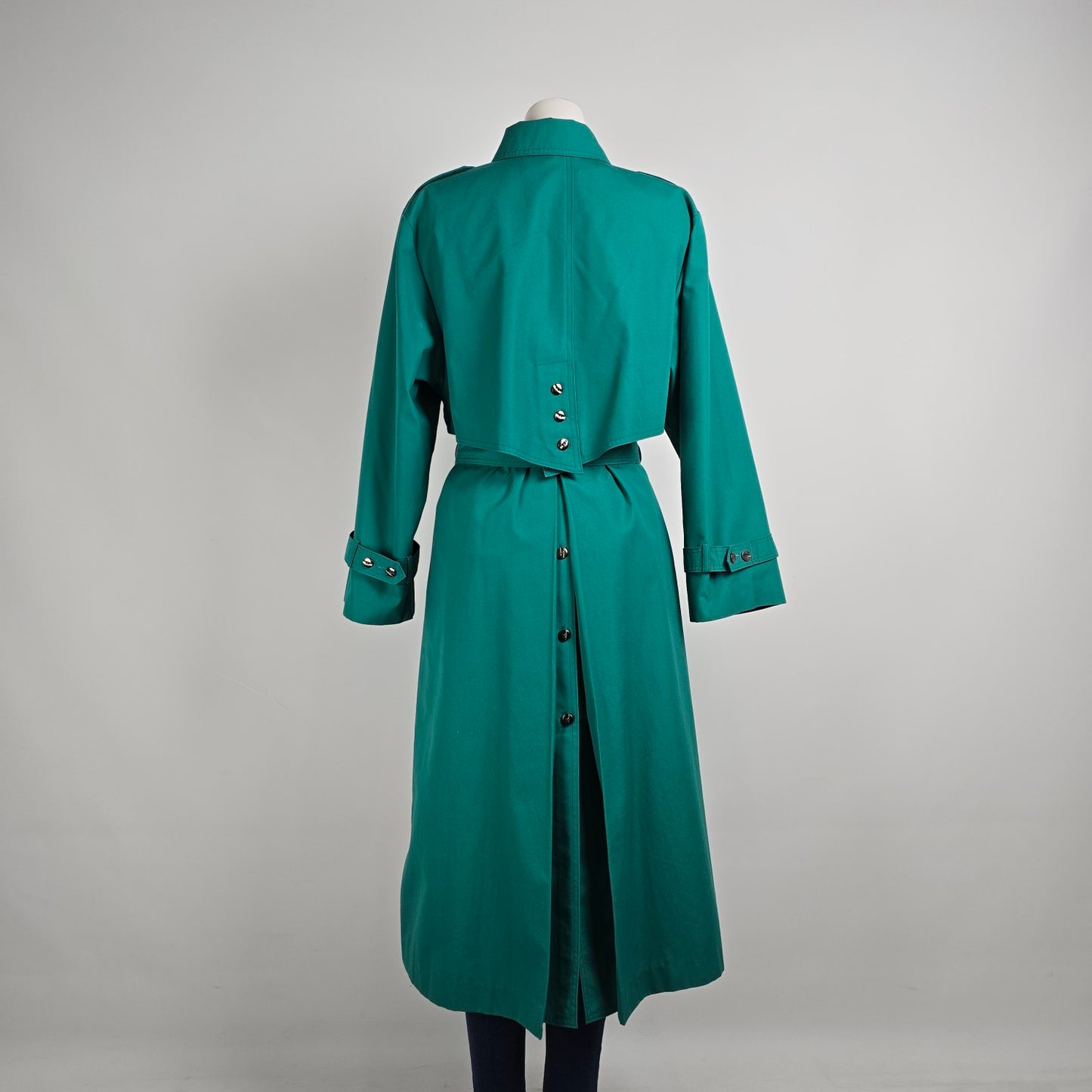 Vintage Collection Elegante Green Trench Coat Size 11/12