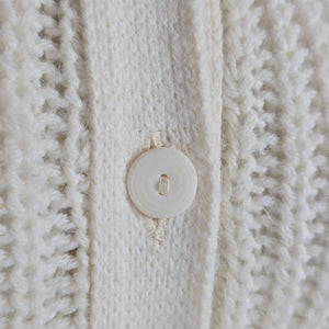 Vintage Standard Knitwear Cream Button Up Cardigan Size M
