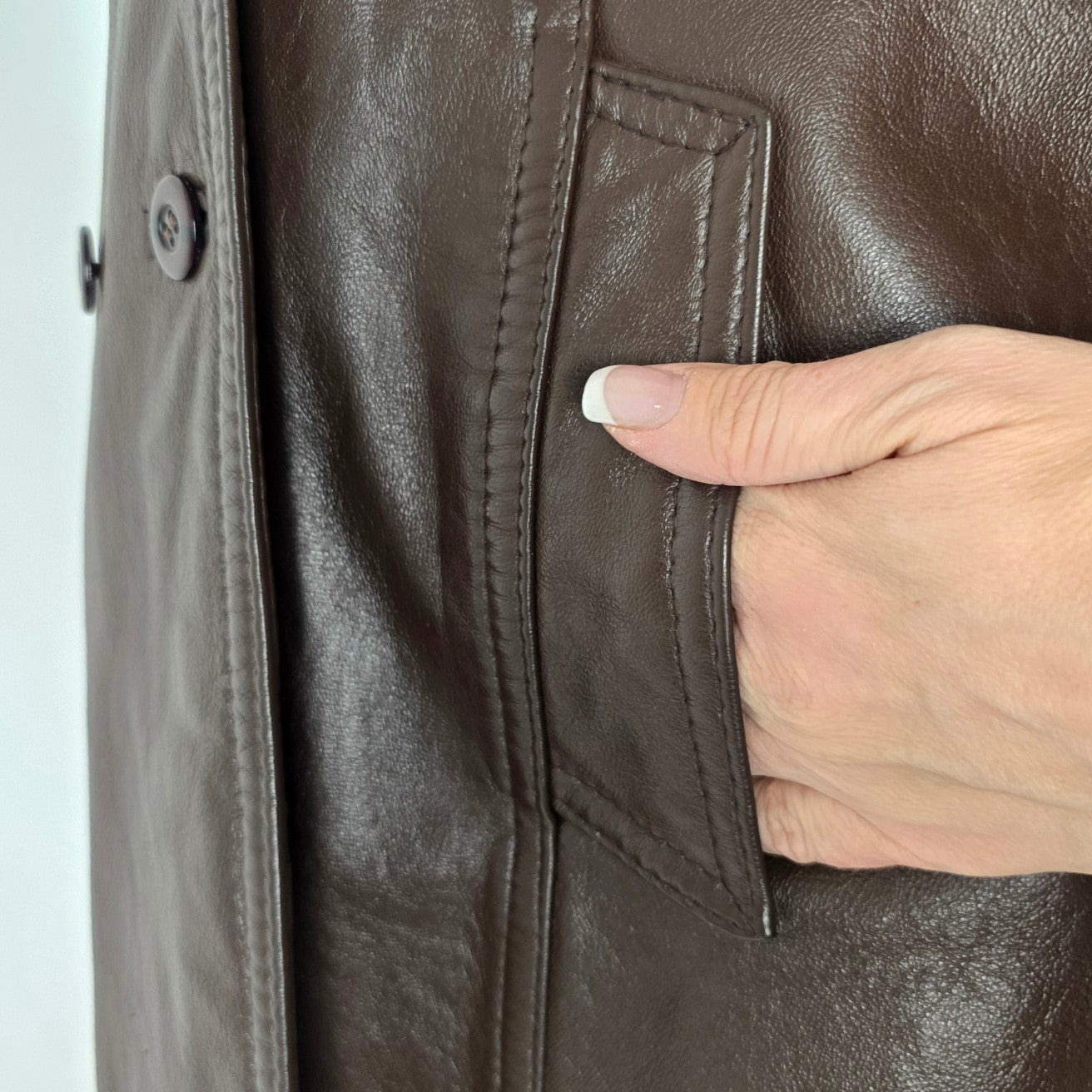 Vintage Sears  Brown Leather Jacket Size M/L