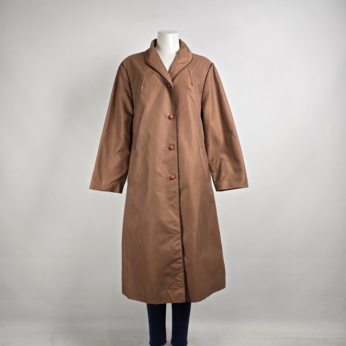 Vintage Brown Button Up Light Jacket Size L/XL