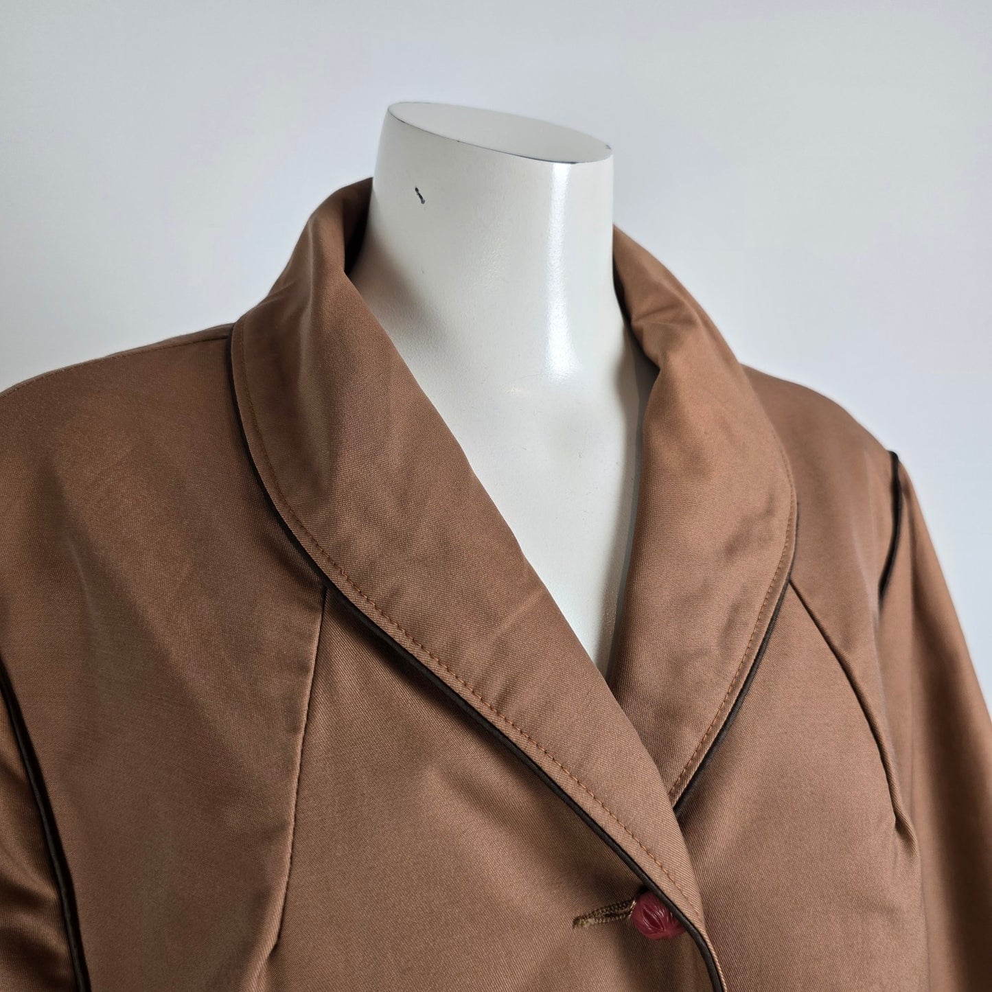 Vintage Brown Button Up Light Jacket Size L/XL