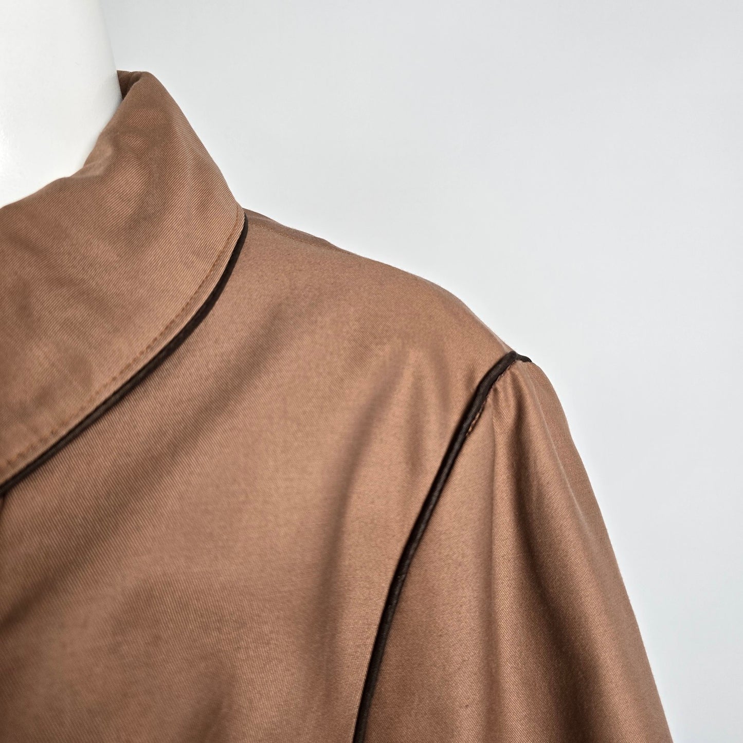 Vintage Brown Button Up Light Jacket Size L/XL