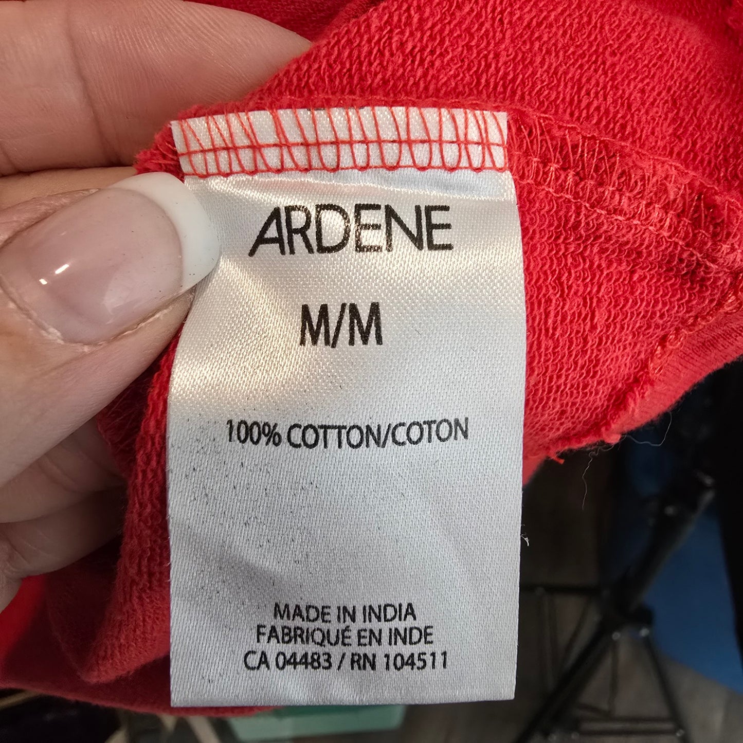 Coca-Cola Red Cotton Cropped Hoodie Size M