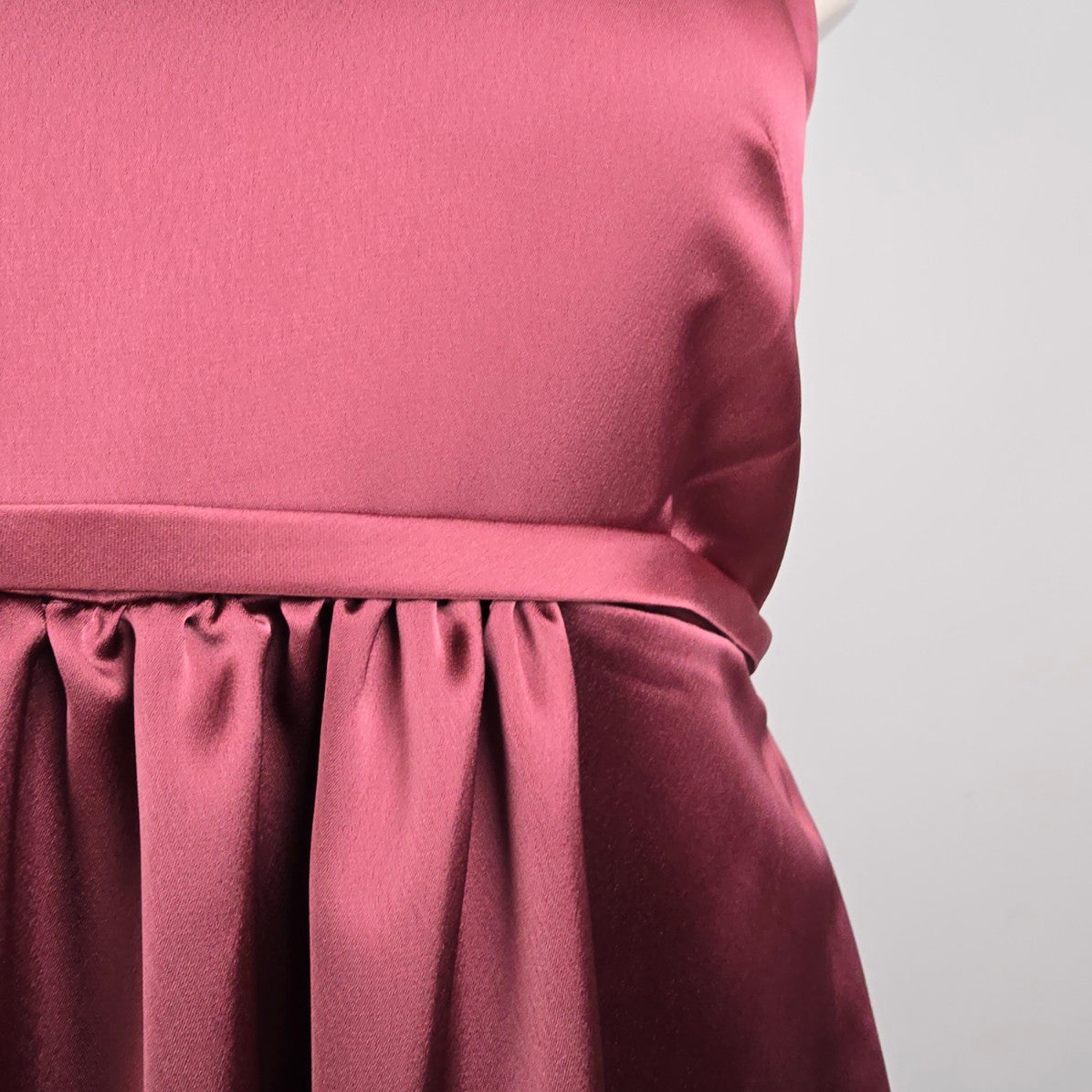Morilee Maternity Silky Satin Rosewood Square Neck Dress Gown Size 18 Style 14101
