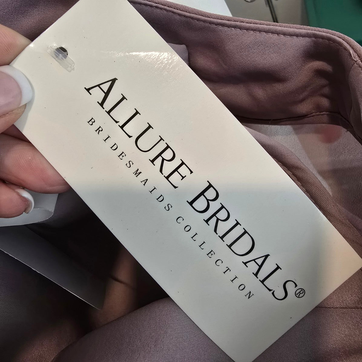 Allure Bridals Silver Rose Chiffon Sleeve Event Bridesmaids Dress Size 18 Style 1692